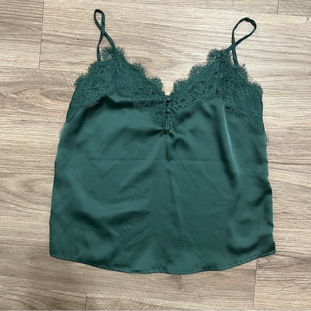 Abercrombie Lace Cami in Jade Green